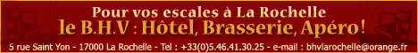 Le BHV, hotel, bar, brasserie, ap�ros, rue St Yon � La Rochelle